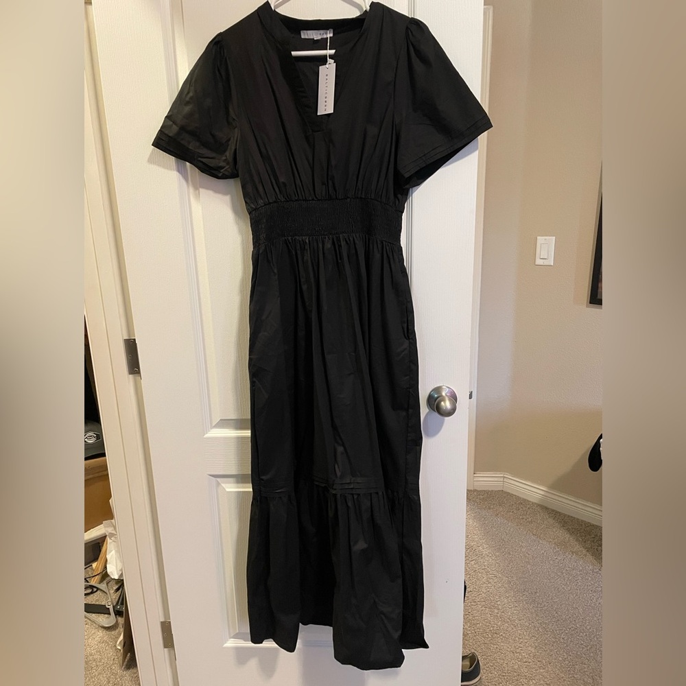 Baltic Born Black V-Neck Sundress Casual Maxi